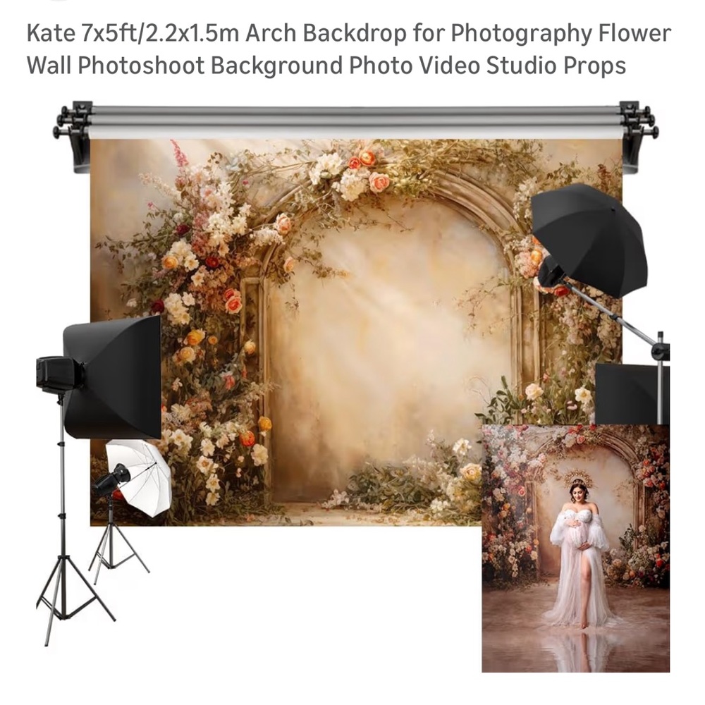 Kate Boho Floral Backdrop 7x5
